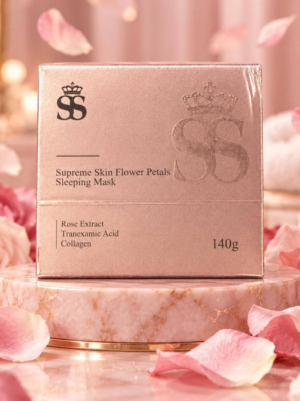 Supreme Skin Flower Petals Sleeping Mask - Rose Pink